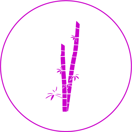 Egy lila ikon a Masszázs Varázs Indonéz bambusz masszázsáról.