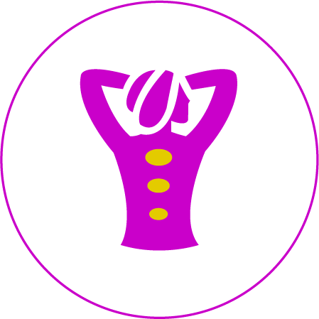 Egy lila ikon a Masszázs Varázs lávaköves masszázsáról.