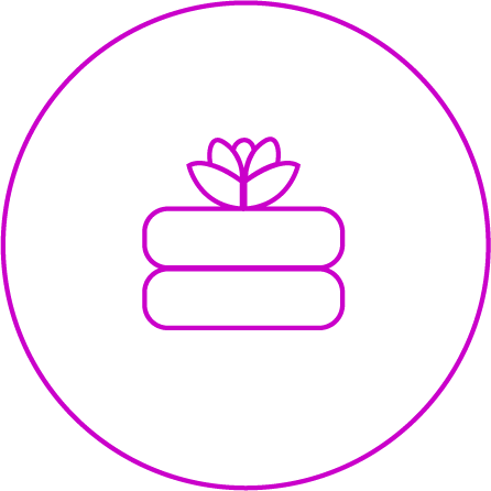 Egy lila ikon a Masszázs Varázs Svéd masszázsáról.